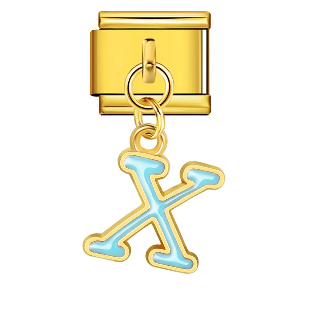 Dangling Letter (X) - – Italian Charm Bracelet by Charmette