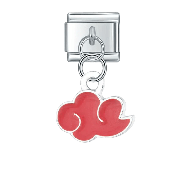 dangling cloud Italian charm 9mm bracelet link Red