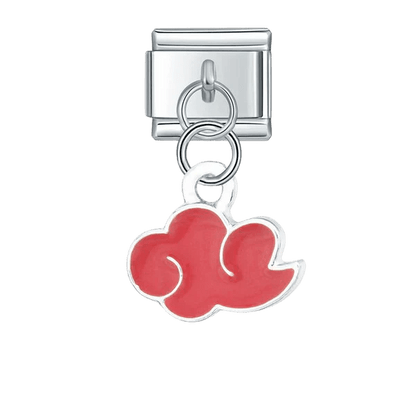 dangling cloud Italian charm 9mm bracelet link Red