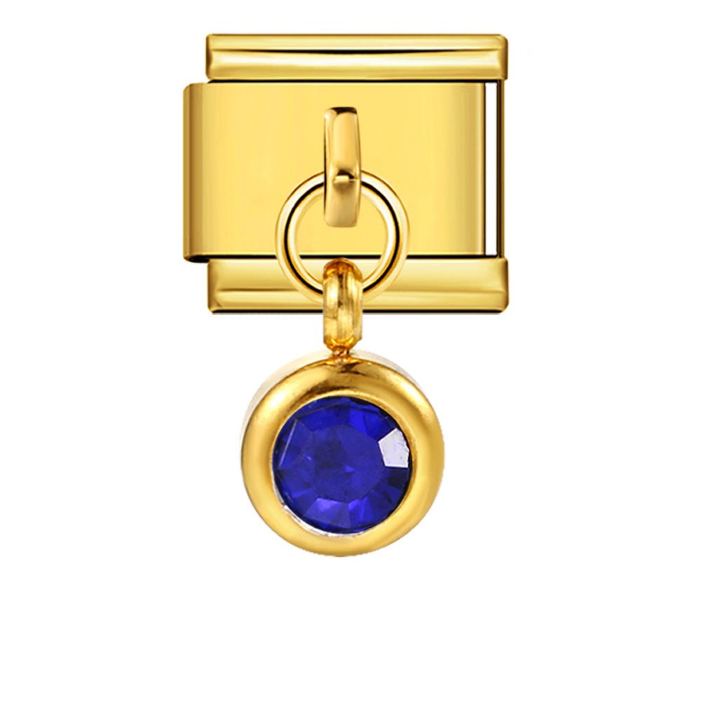 dangling gemstone charm compatible with italian charm bracelets