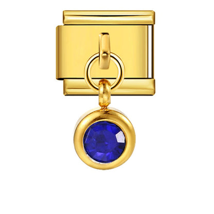 dangling gemstone charm compatible with italian charm bracelets