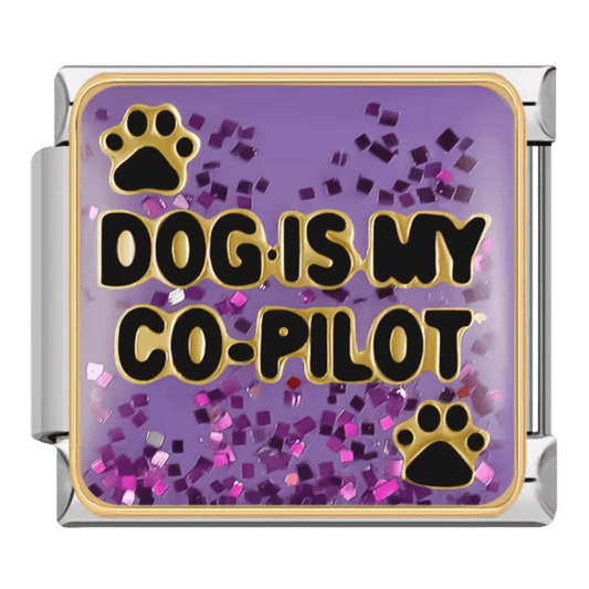 Dog is my co - pilot - – Italian Charm Bracelet by Charmette