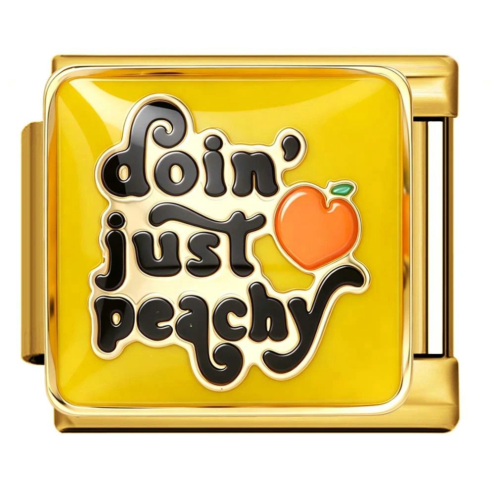 Doin' just peachy -– Italian Charm Bracelet by Charmette