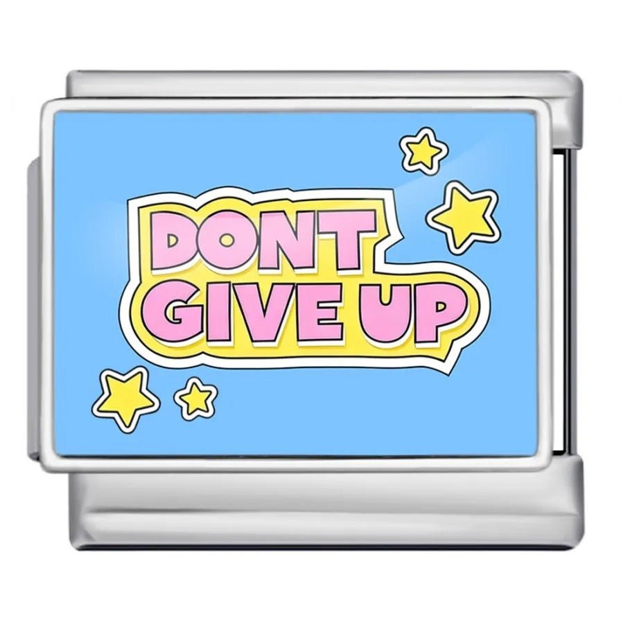 Don't give up - – Italian Charm Bracelet by Charmette