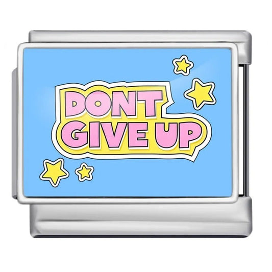 Don't give up - – Italian Charm Bracelet by Charmette