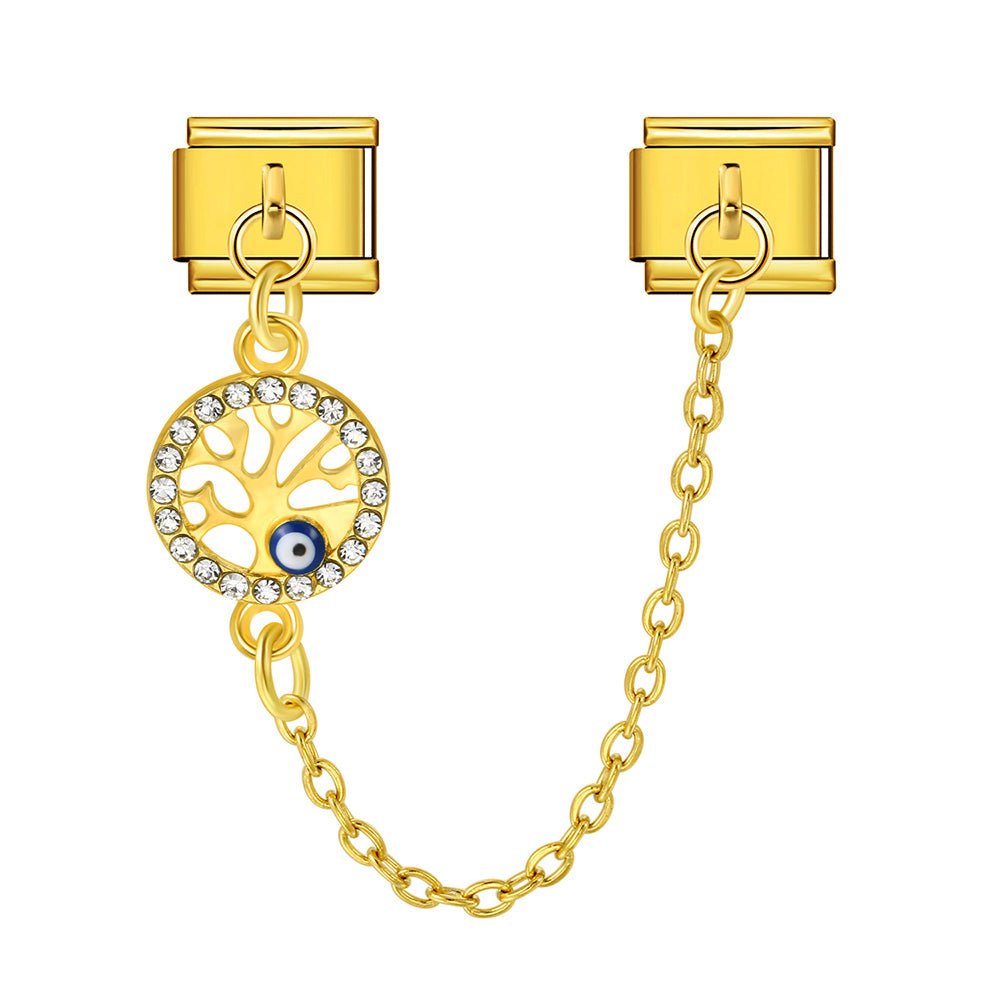 Evil Eye Tree Chain -– Italian Charm Bracelet by Charmette