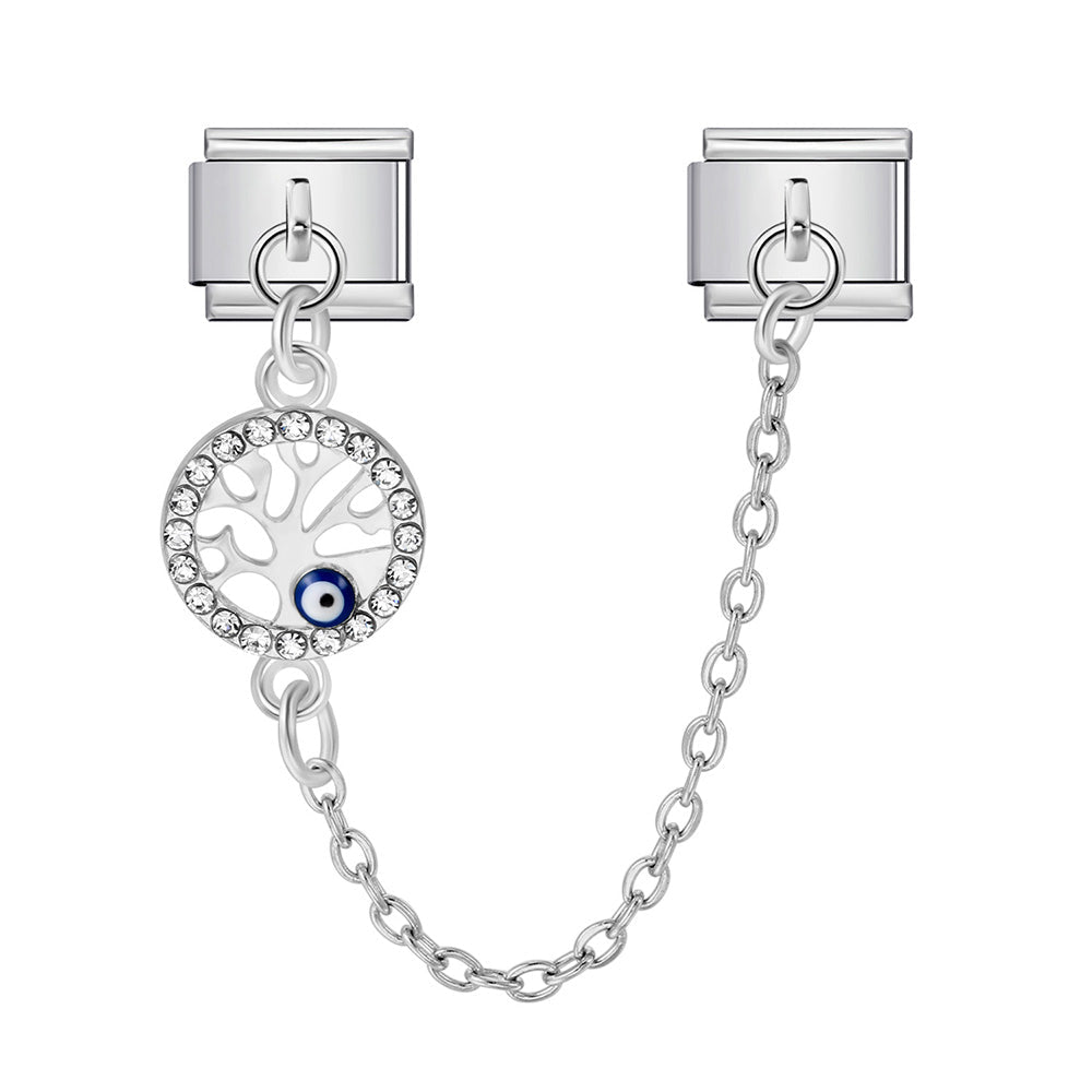 Evil Eye Tree Chain -– Italian Charm Bracelet by Charmette