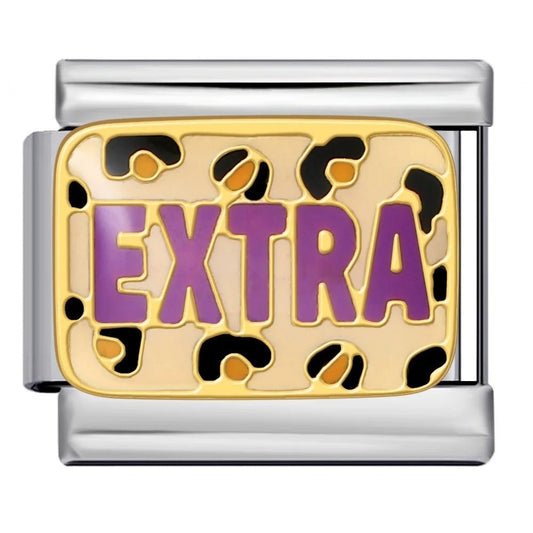 extra text Italian charm 9mm bracelet link