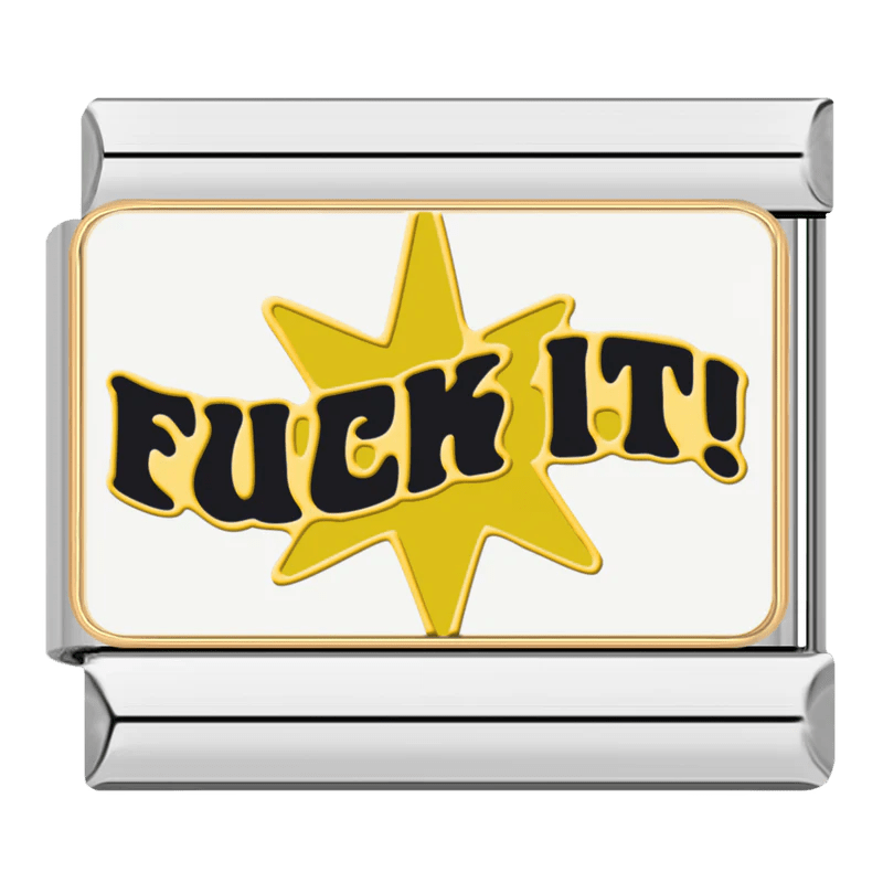 F*ck it! -– Italian Charm Bracelet by Charmette
