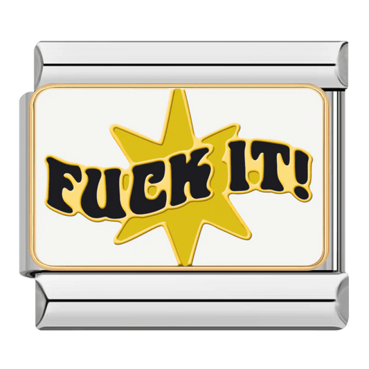F*ck it! -– Italian Charm Bracelet by Charmette