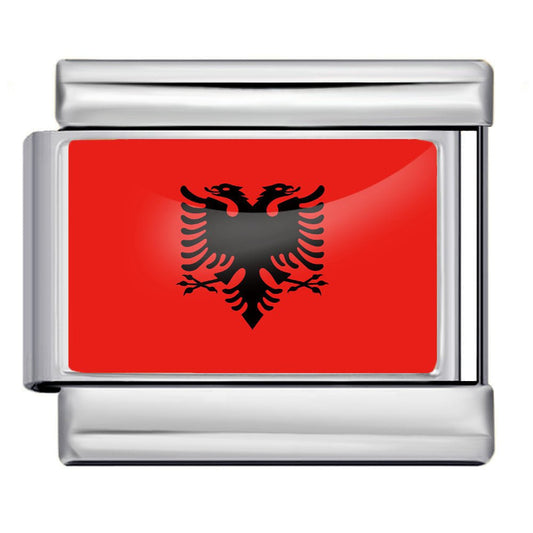 Flag (Albania) - – Italian Charm Bracelet by Charmette