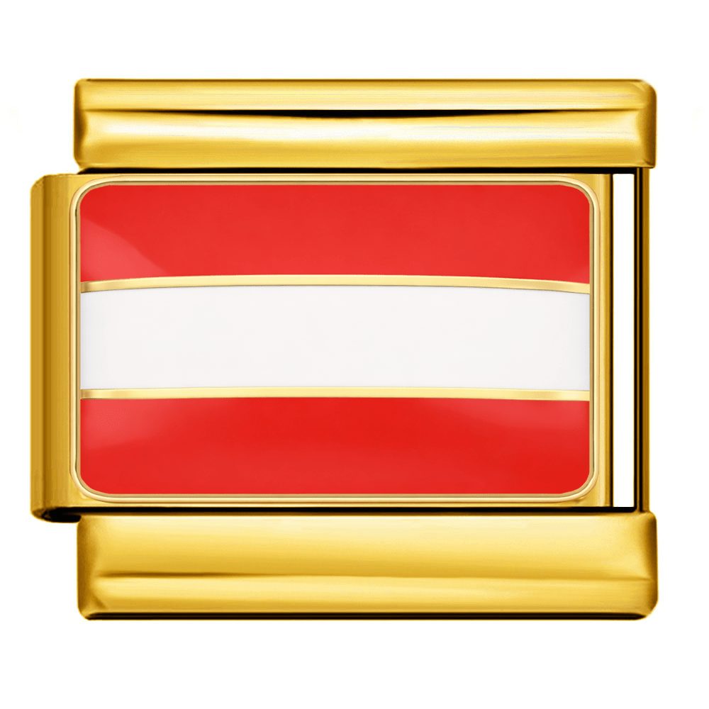 Flag (Austria) - – Italian Charm Bracelet by Charmette