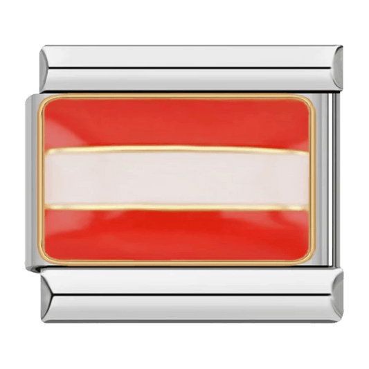 Flag (Austria) - – Italian Charm Bracelet by Charmette