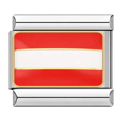 Flag (Austria) - – Italian Charm Bracelet by Charmette