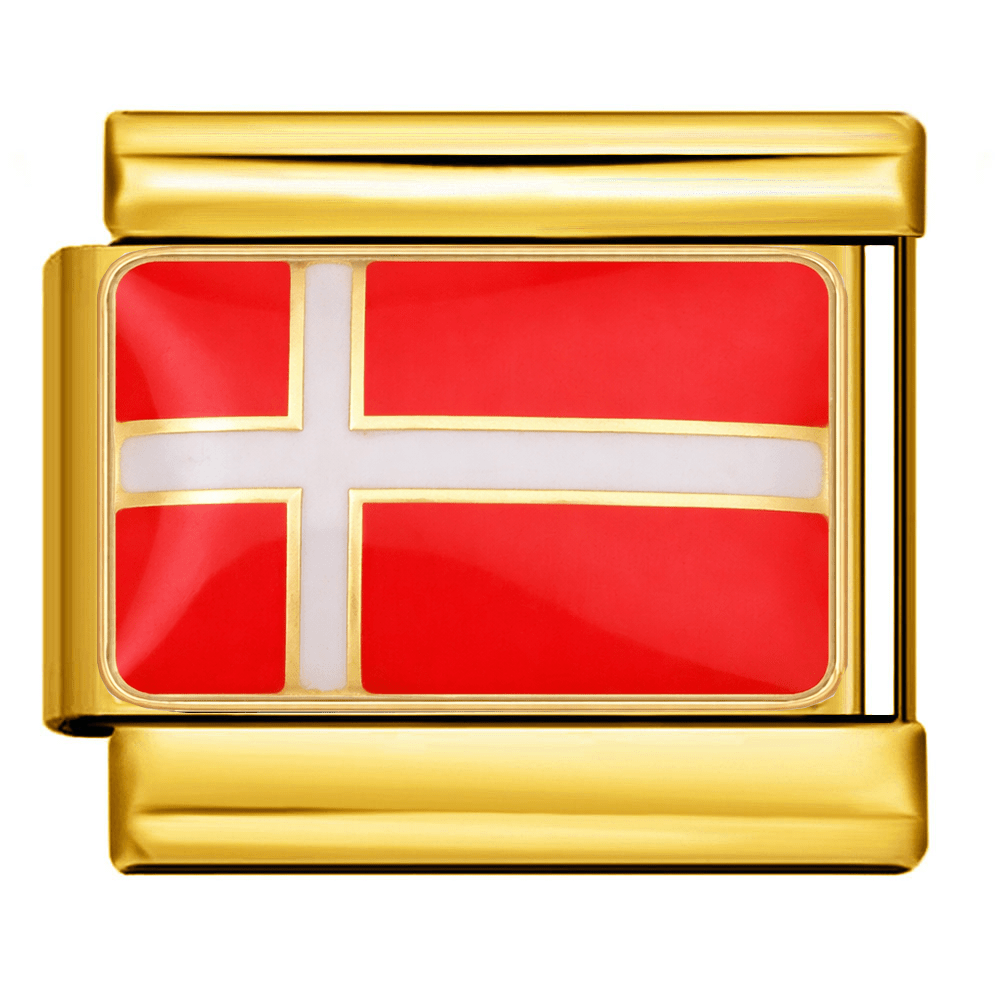 Flag (Denmark) - – Italian Charm Bracelet by Charmette