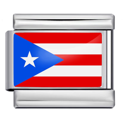 Flag (Puerto Rico) - – Italian Charm Bracelet by Charmette