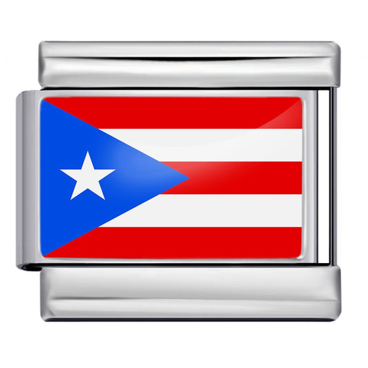 Flag (Puerto Rico) - – Italian Charm Bracelet by Charmette