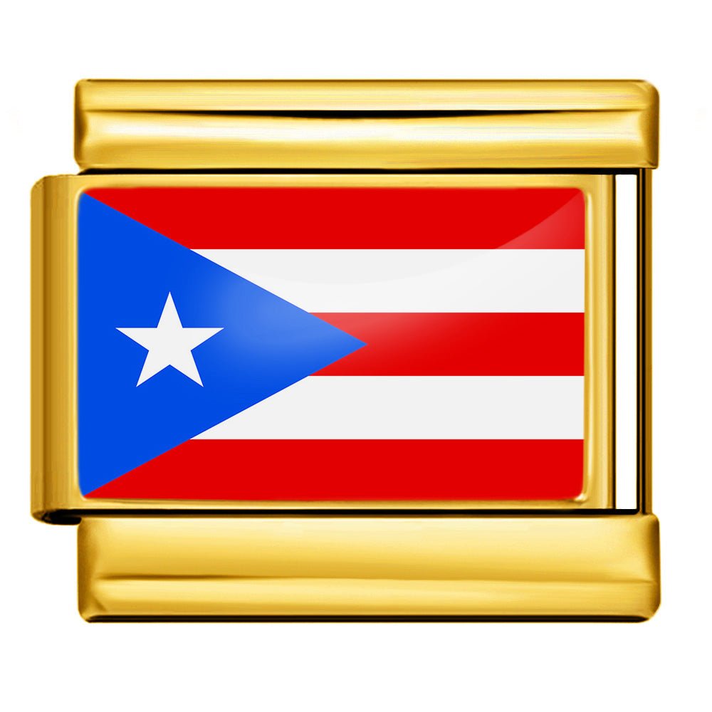 Flag (Puerto Rico) - – Italian Charm Bracelet by Charmette