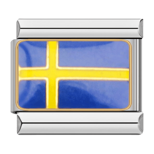 Flag (Sweden) - – Italian Charm Bracelet by Charmette