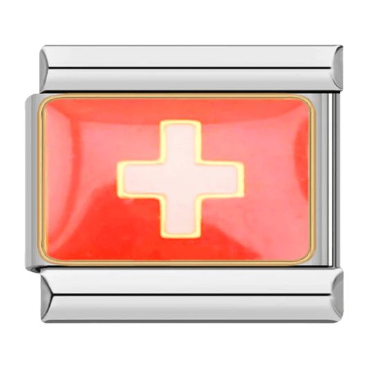 Flag (Switzerland) - – Italian Charm Bracelet by Charmette