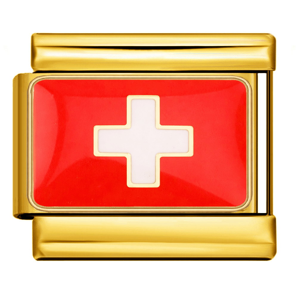 Flag (Switzerland) - – Italian Charm Bracelet by Charmette