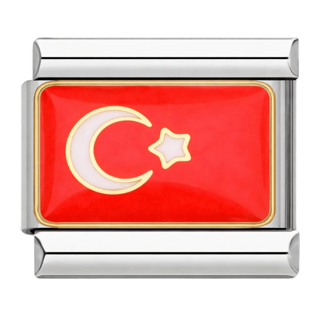 Flag (Turkey) - – Italian Charm Bracelet by Charmette