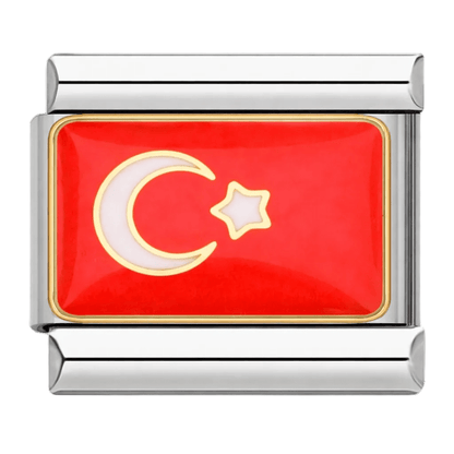 Flag (Turkey) - – Italian Charm Bracelet by Charmette