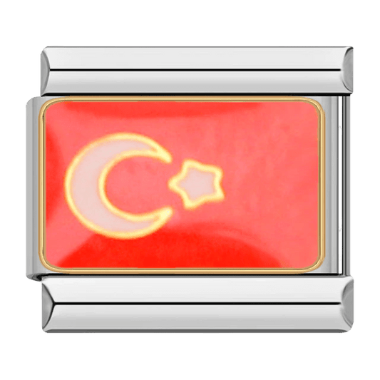 Flag (Turkey) - – Italian Charm Bracelet by Charmette