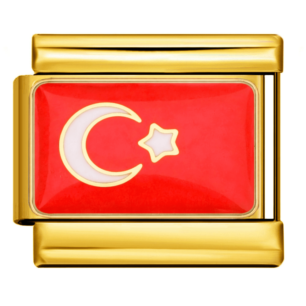 Flag (Turkey) - – Italian Charm Bracelet by Charmette