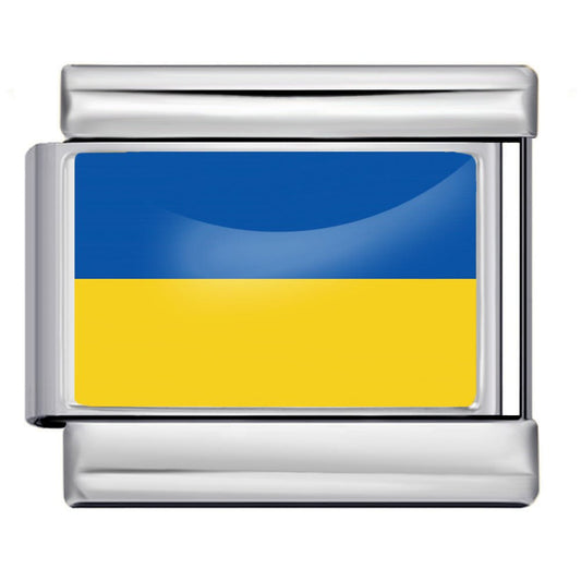 Flag (Ukraine) - – Italian Charm Bracelet by Charmette