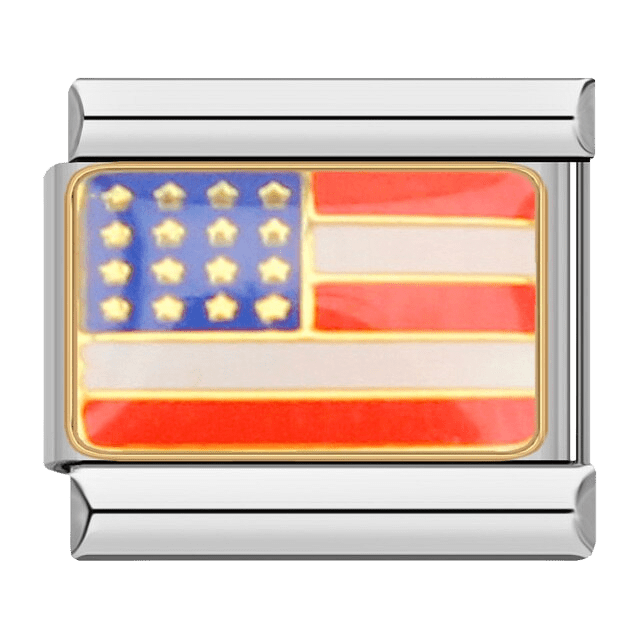 Flag (United States) - – Italian Charm Bracelet by Charmette