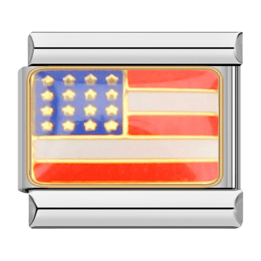 Flag (United States) - – Italian Charm Bracelet by Charmette