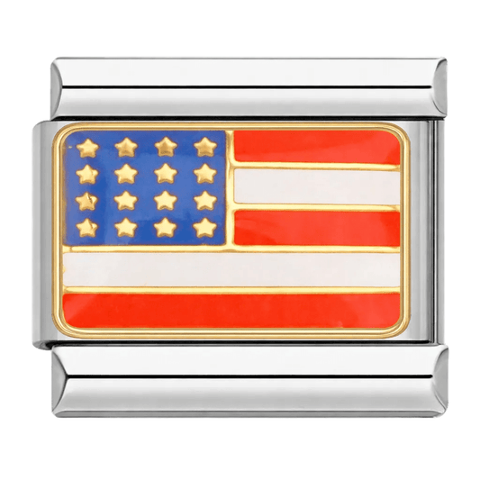 Flag (United States) - – Italian Charm Bracelet by Charmette