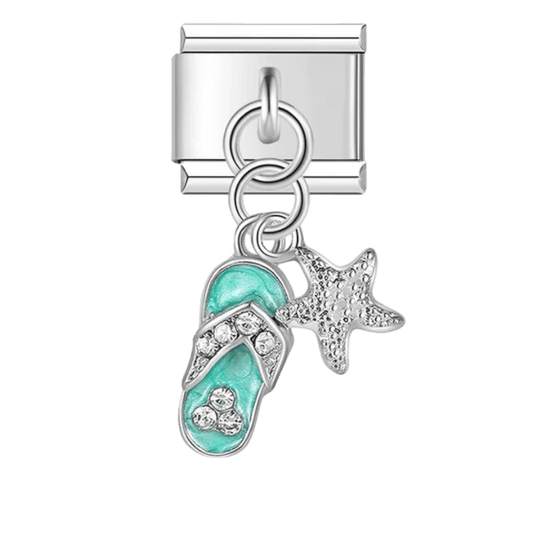 Flip - Flop & Starfish - – Italian Charm Bracelet by Charmette