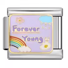 forever young Italian charm 9mm bracelet link