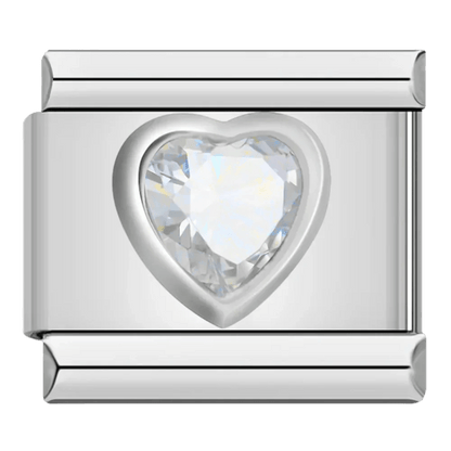 White Gem Heart