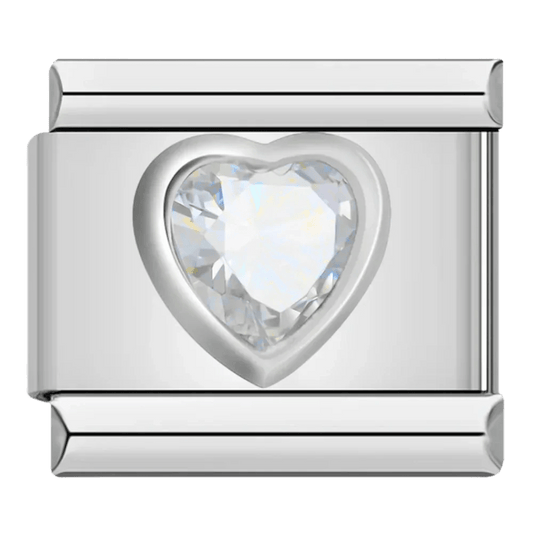 White Gem Heart