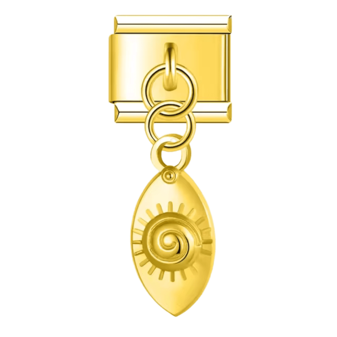 gold Evil eye dangle Italian charm 9mm protective eye charm for Italian charm bracelet