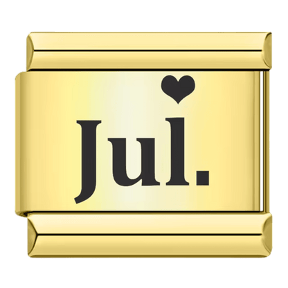 gold July month Jul Italian charm 9mm for Italian charm bracelet