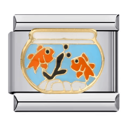 Goldfish In Bowl - – Italian Charm Bracelet by Charmette