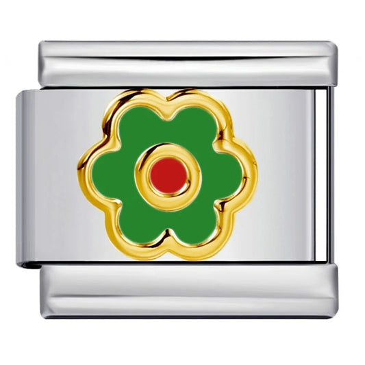 Green Flower - – Italian Charm Bracelet by Charmette