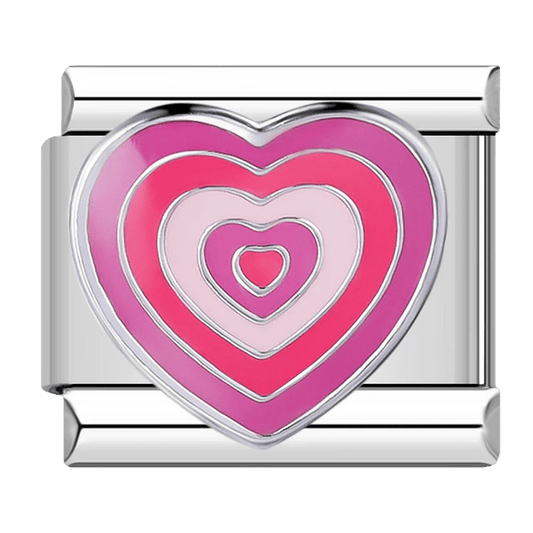 Growing Hearts (Pink) - – Italian Charm Bracelet by Charmette