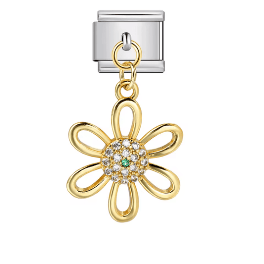 Hanging Flower - – Italian Charm Bracelet by Charmette