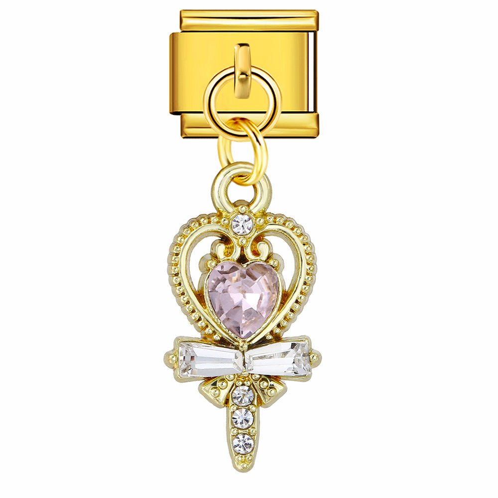 hanging cross 9mm Italian charm by Charmette compatible with all Italian charm bracelets