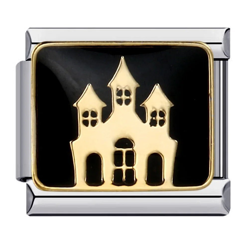 haunted house Italian charm 9mm bracelet link