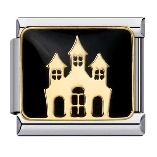 haunted house Italian charm 9mm bracelet link