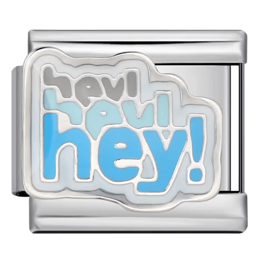 hey Italian charm 9mm blue enamel bracelet charm