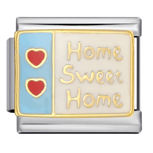 home sweet home Italian charm 9mm heart bracelet charm