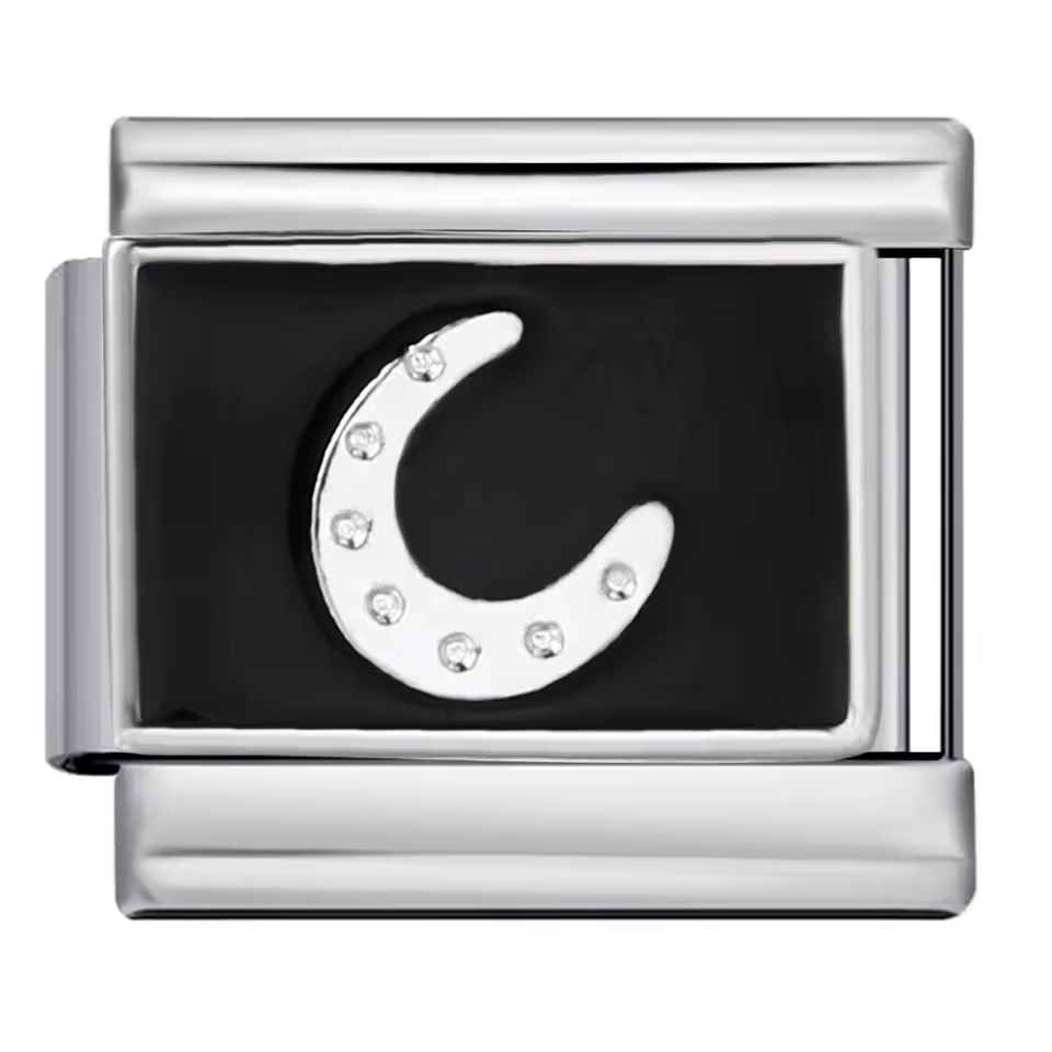 horseshoe Italian charm 9mm bracelet link