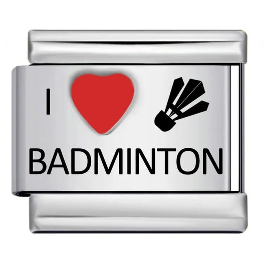 I <3 Badminton - – Italian Charm Bracelet by Charmette